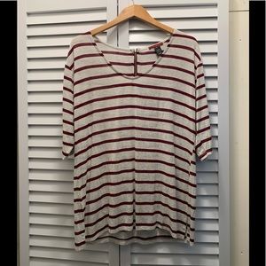Buckle BKE Red Striped Top